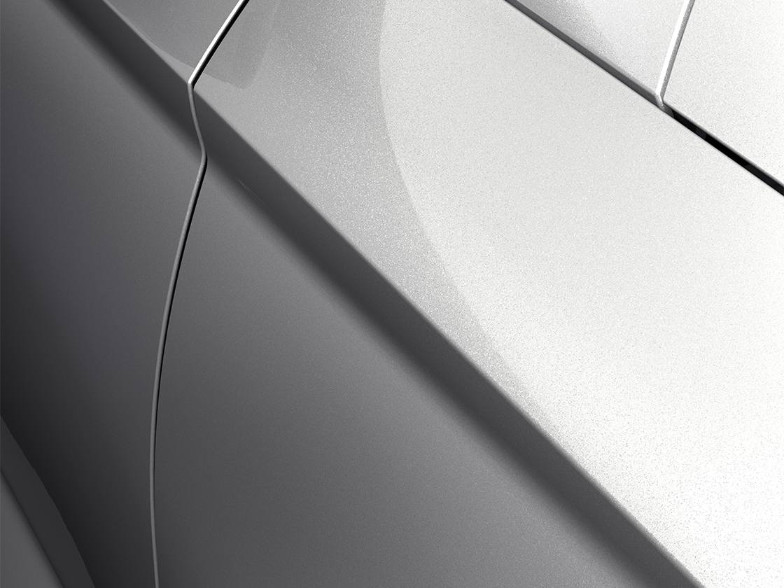 seat ateca brilliant silver with metallic finish, close-up