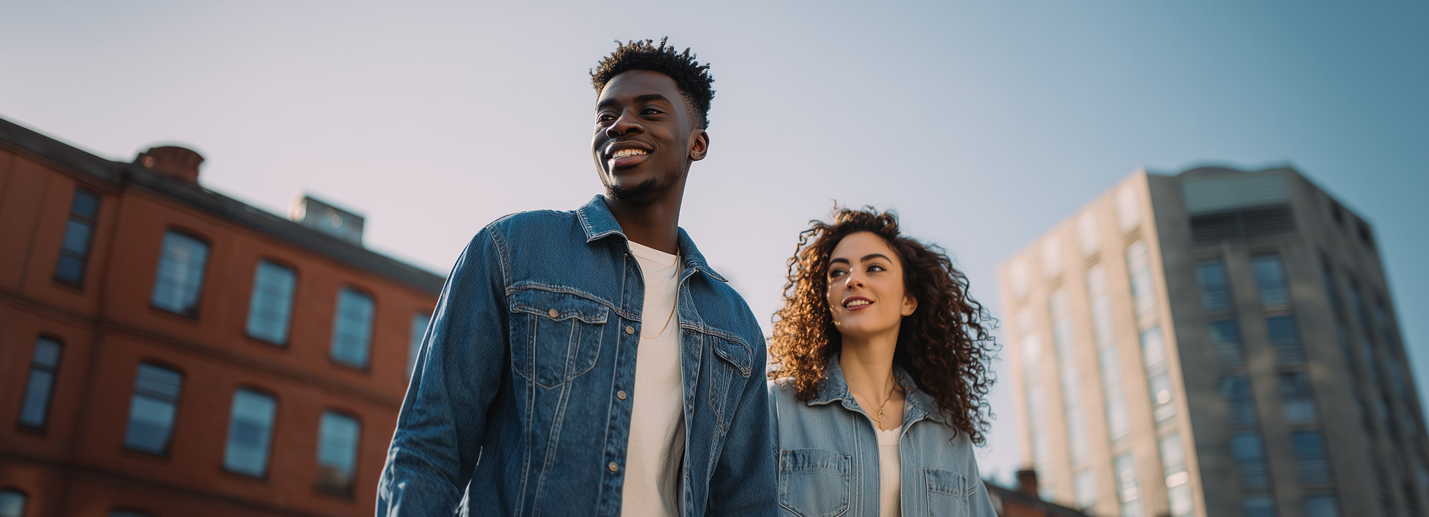 Dwie uśmiechnięte osoby idą do Seat-a Ibizy.