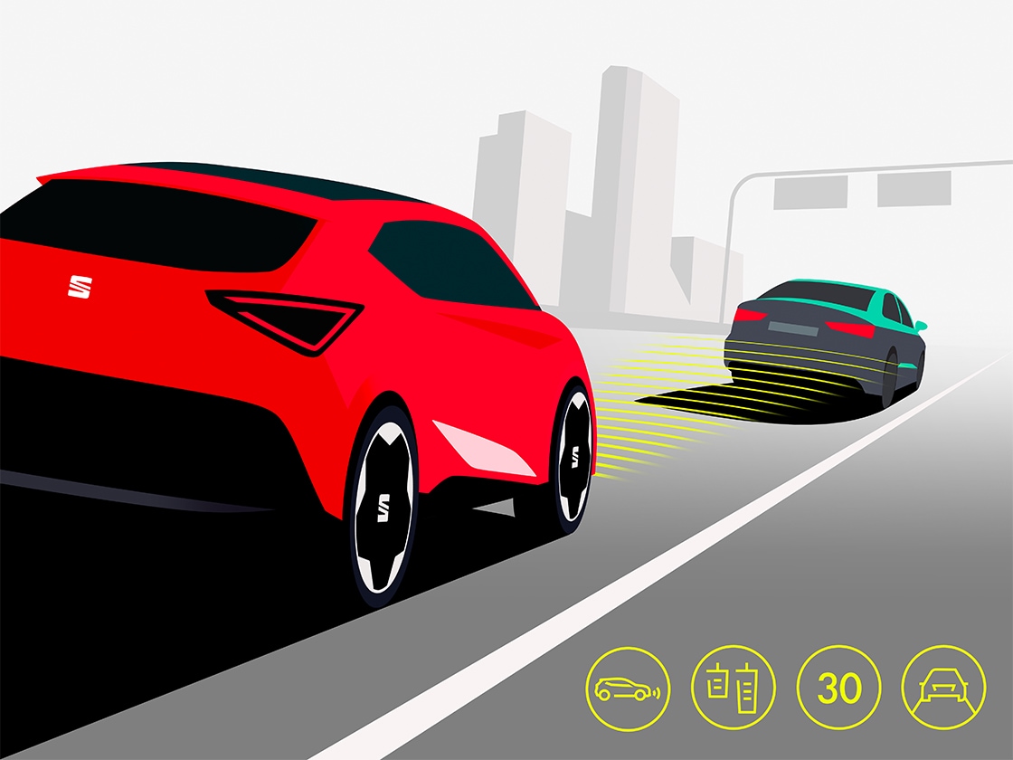 Pakiet Bezpiecznej Jazdy XL (Safe & Driving Pack XL) wzbogaca design SEAT-a Ibizy i zwiększa bezpieczeństwo podczas jazdy.