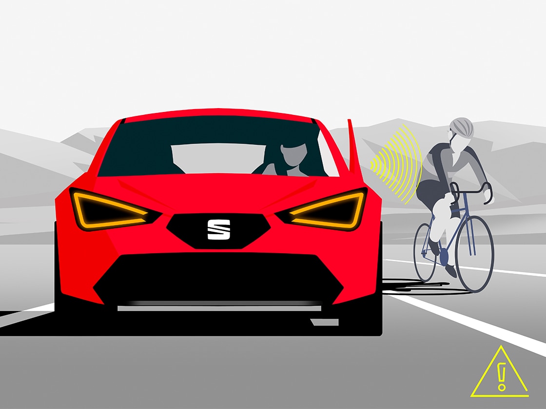 SEAT Ibiza: System bezpieczeństwa Side Assist (Asystent Aktywnego Monitorowania Martwego Pola)