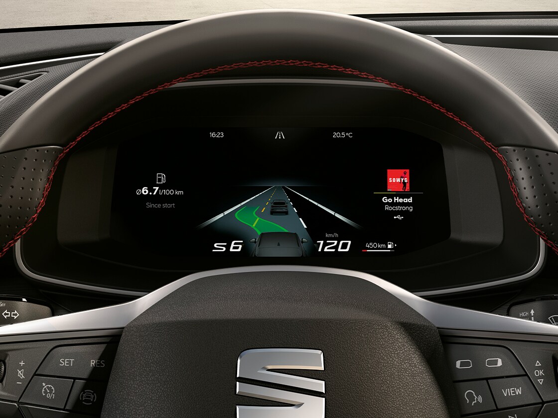Predykcyjny tempomat ACC w samochodzie seat leon sportstourer
