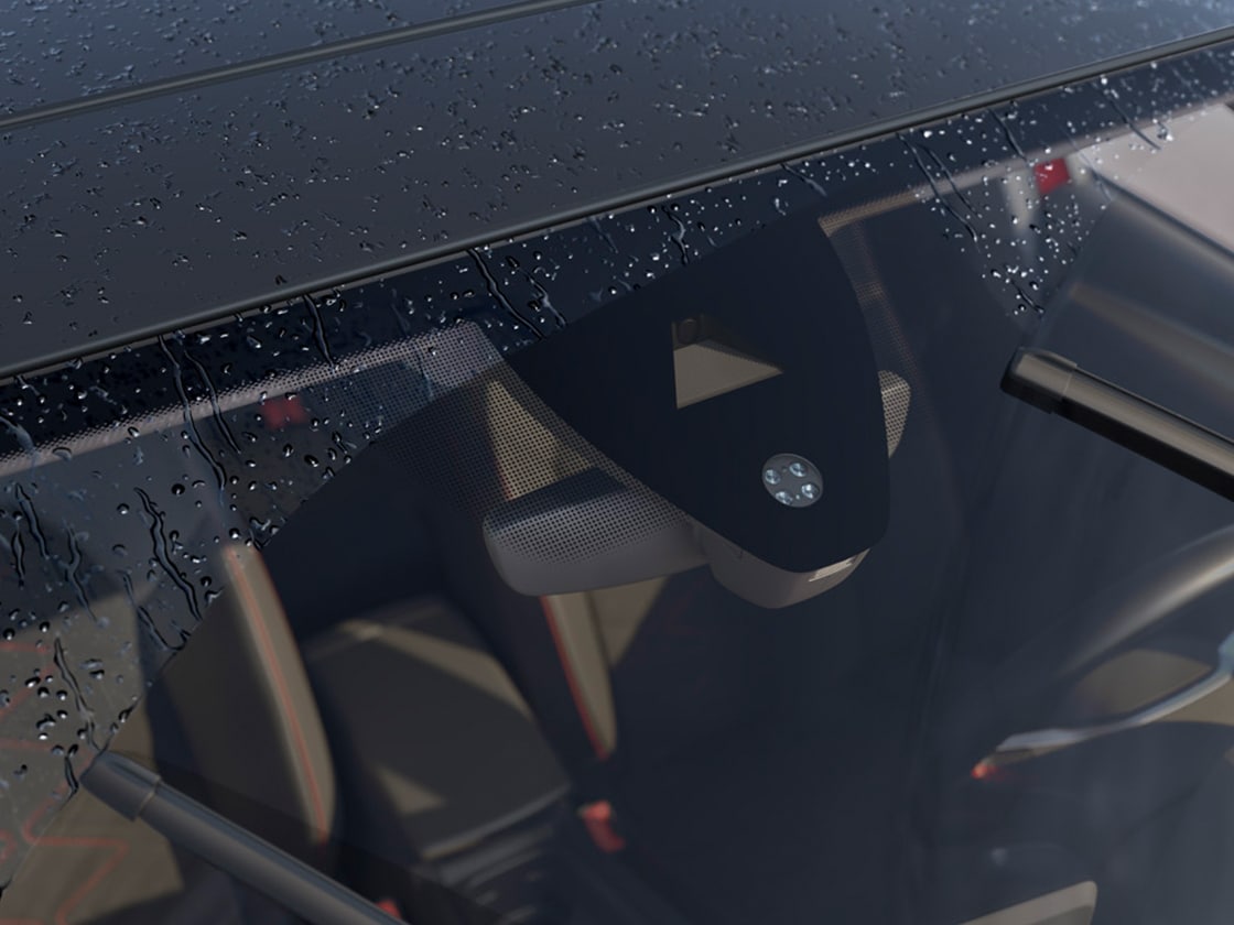 Nowy SEAT Leon Sportstourer wyposażony w czujniki światła i deszczu z automatycznym włączaniem świateł i wycieraczek, będące częścią pakietu wygodnego, zapewniającego większe bezpieczeństwo dzięki czujnikom parkowania i adaptacyjnemu tempomatowi.