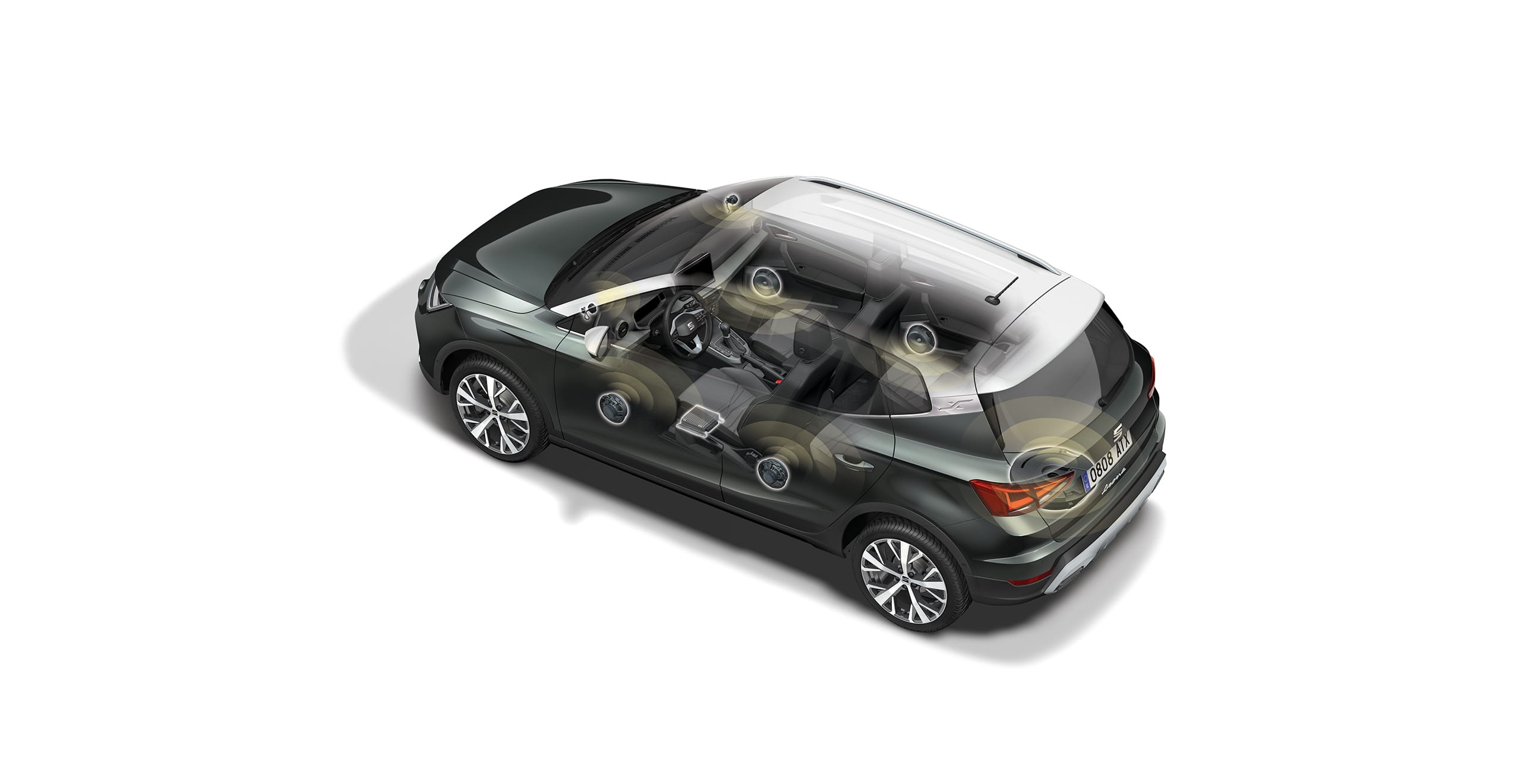 seat arona, widok z dachu, system beats audio