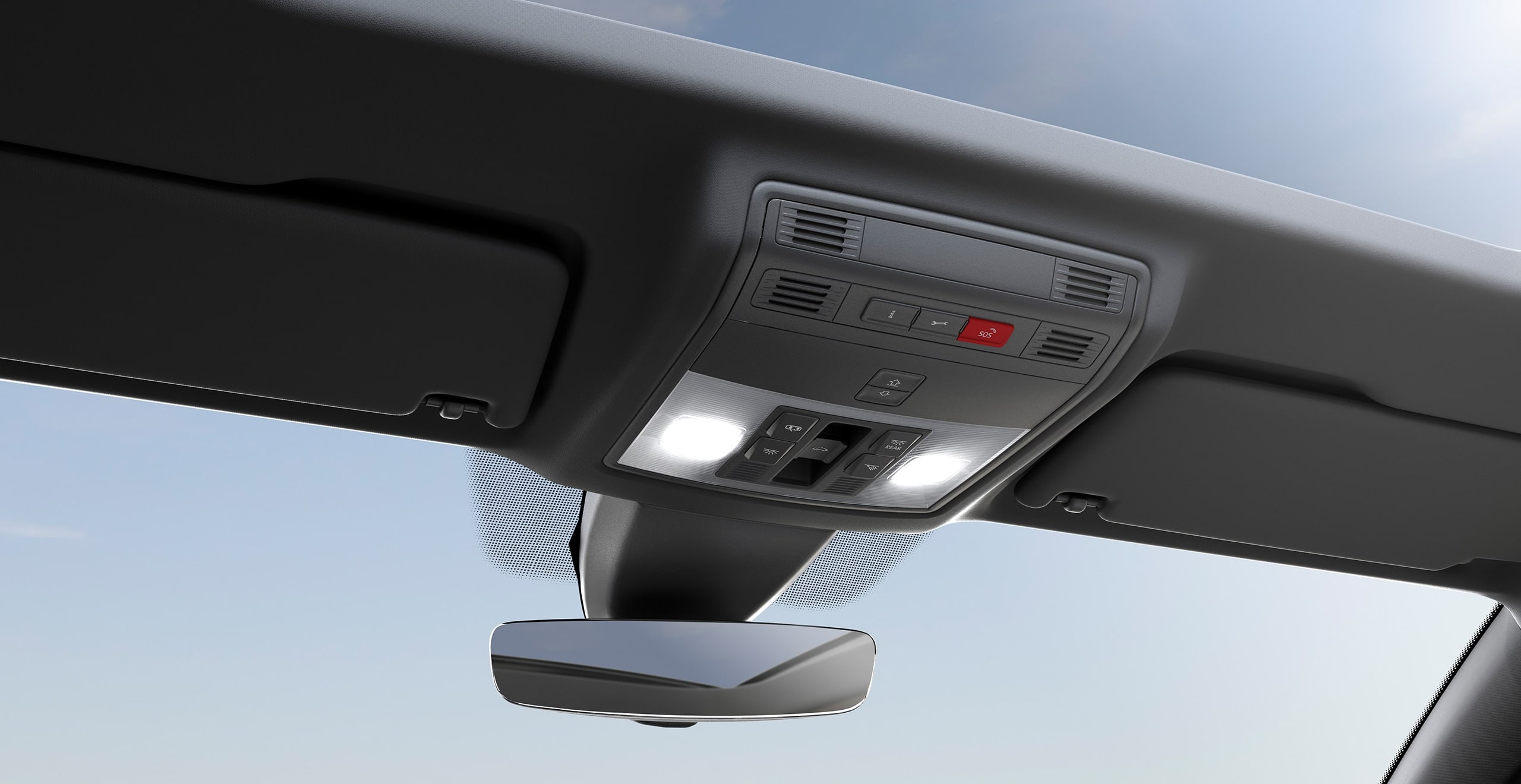Zdjęcie elektrycznego szyberdachu od wewnątrz SUV-a SEAT Ateca