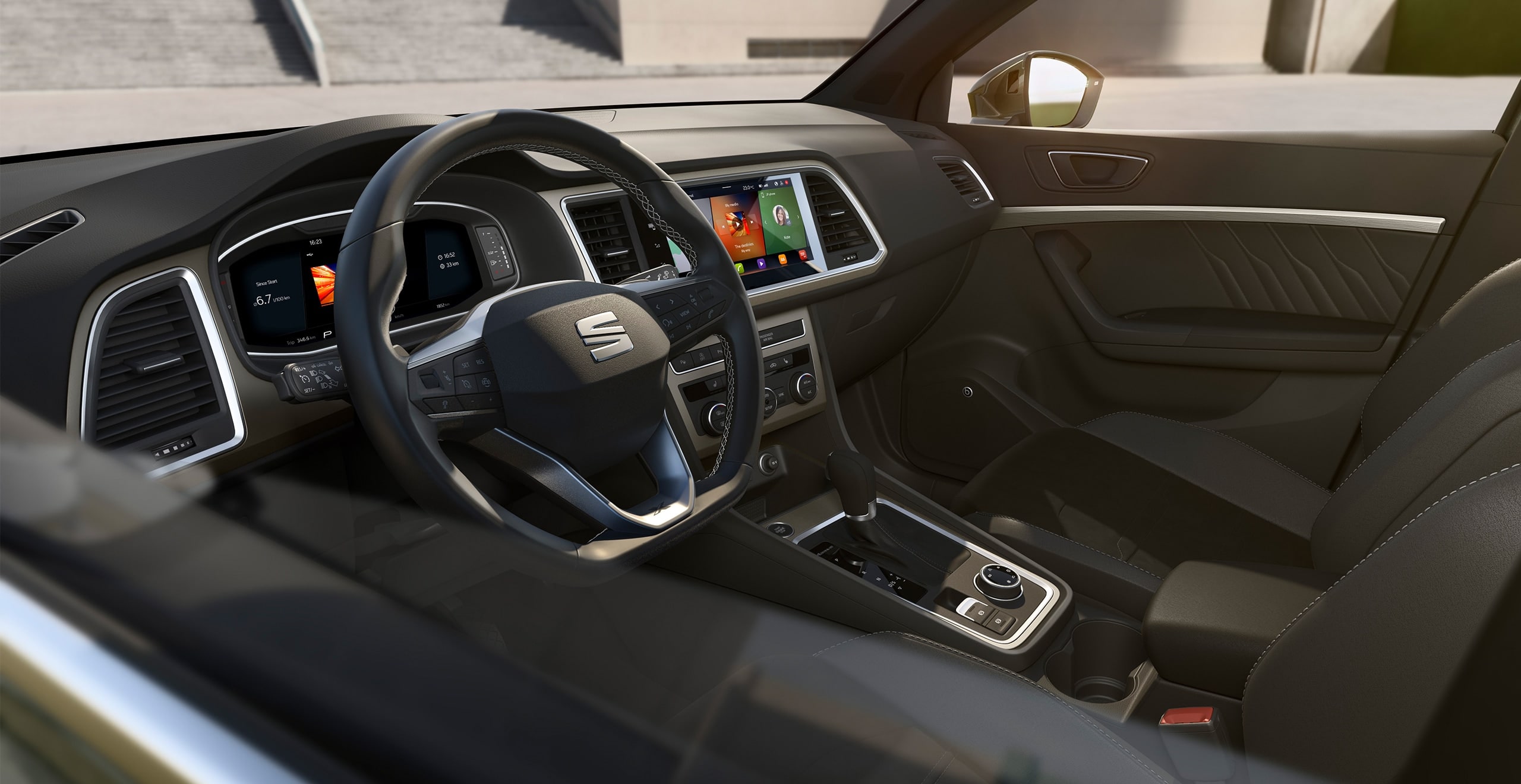 Widok wnętrza SUV-a SEAT Ateca