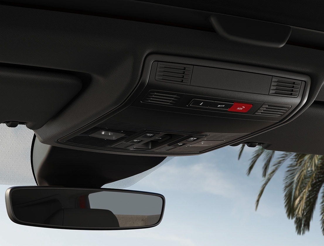 seat ibiza interior view rearview mirror