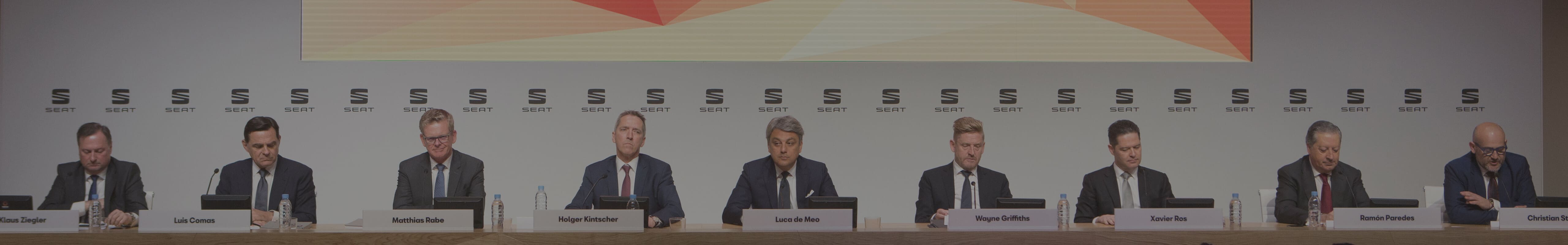 Rekordowy rok – komitet dyrektorów SEAT-a. Prezes Luca de Meo podczas corocznej konferencji prasowej w 2018 roku