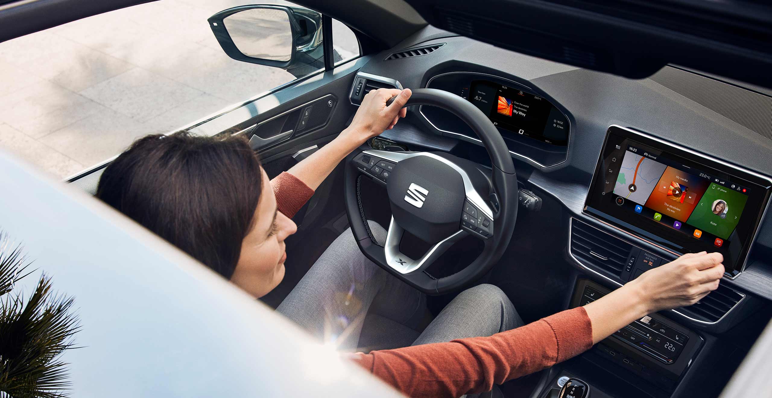Ekran w samochodzie SEAT Tarraco – zarządzaj wszystkim w łatwiejszy sposób