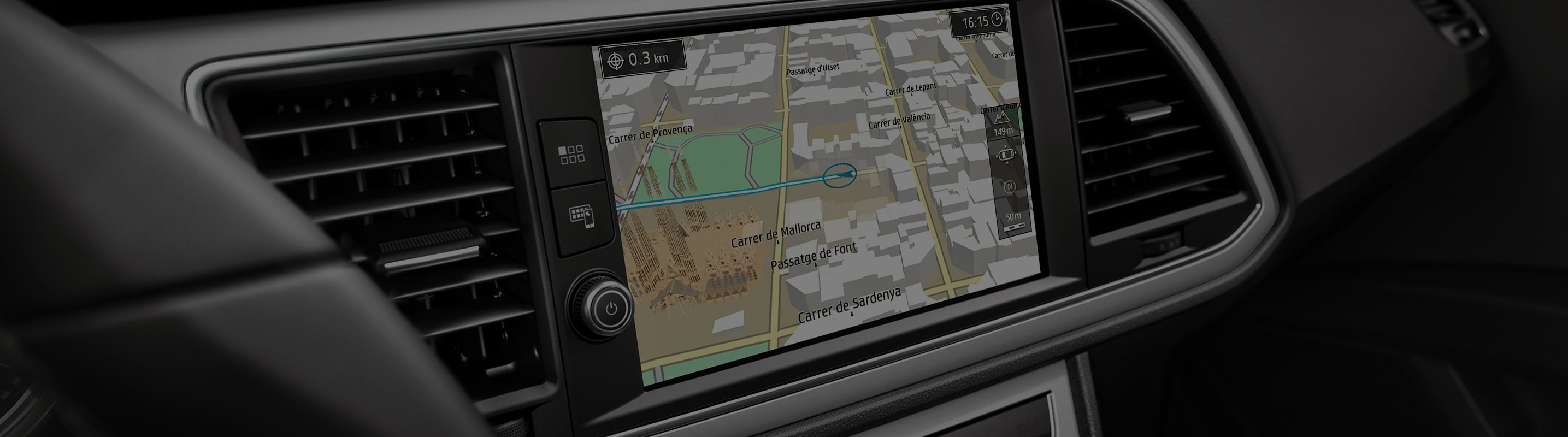 System nawigacji w modelu SEAT Leon