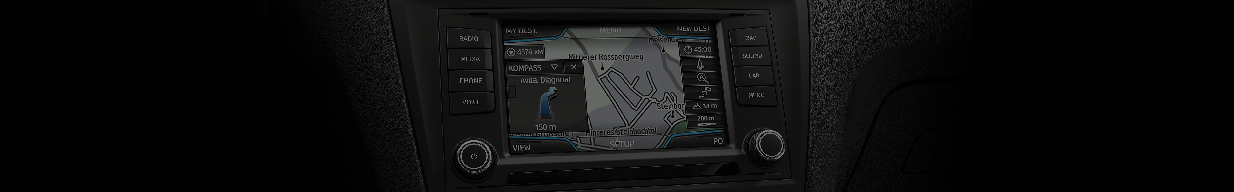 System nawigacji w modelu SEAT Toledo